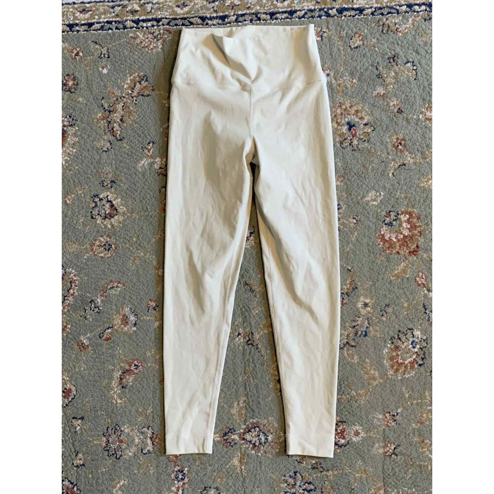 SET ACTIVE cream athletic workout luxforme leggings, size S